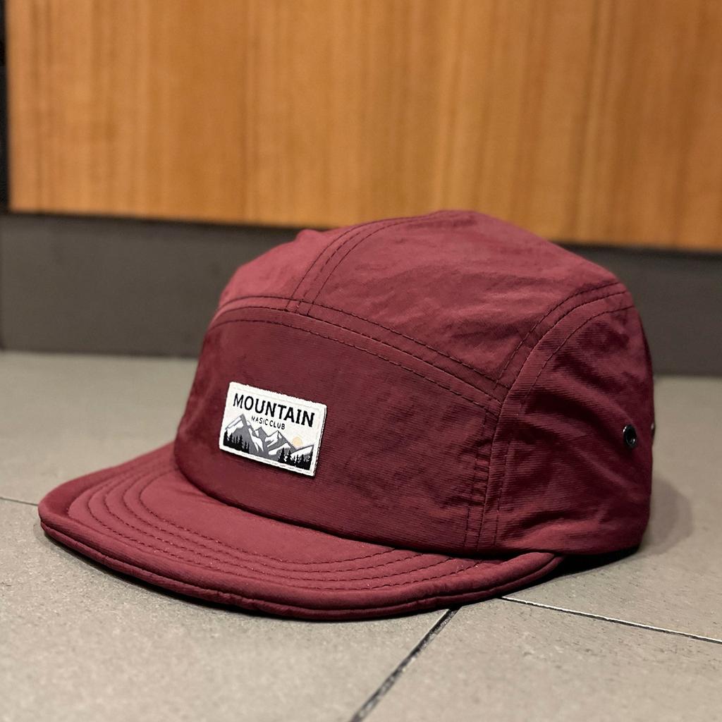 Mountain-style square-brimmed short-brimmed hat, unisex, quick-drying, breathable, soft-brimmed baseball cap with five panels
