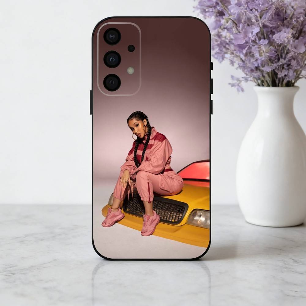 

Confident C-Cardi B Singer Phone Case For Samsung Galaxy A73,A72,A71,A70,A53,A52,A51,Soft Silicone Black Cover Samsung a30 a20