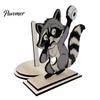 Funny Animal Toilet Roll Stand Paper Holder, Creative Shape Dispenser, Vertical Stable Tissue Unique Housewarming Gift Rack, Solid Wood for