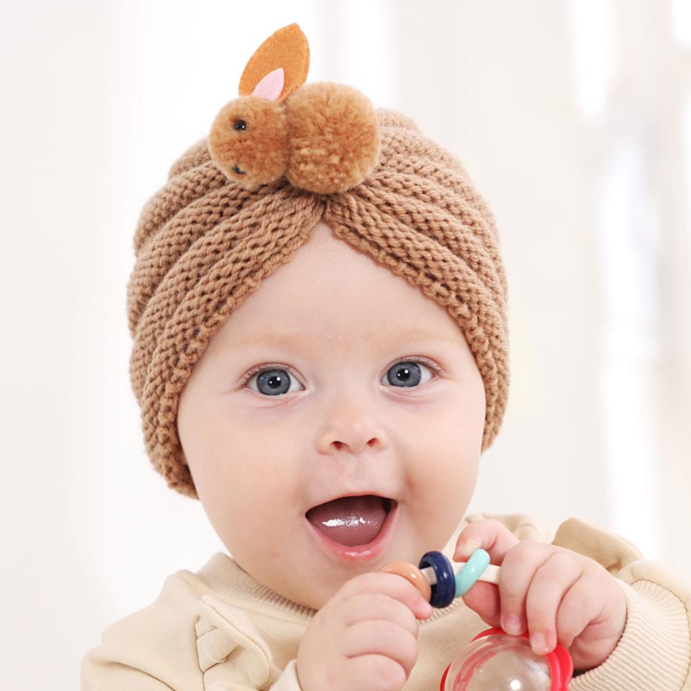 Cozy Handmade Knit Baby Beanie For Winter | Cute Solid Color Hat For Little Girls | Newborn & Toddler Size