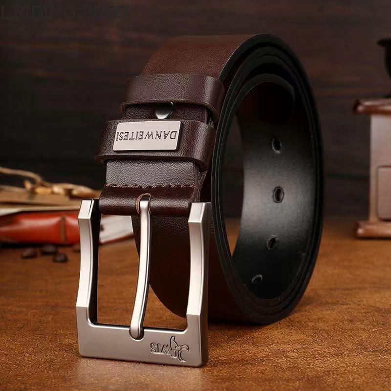 Bälte Hane Nål Spänne Bälte Läderpresent Enkel Ungdom Casual Jeans Herrbyxor Slitstark