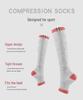 Women's Open-Toe Compression Zipper Socks - Elastic Calf Support 