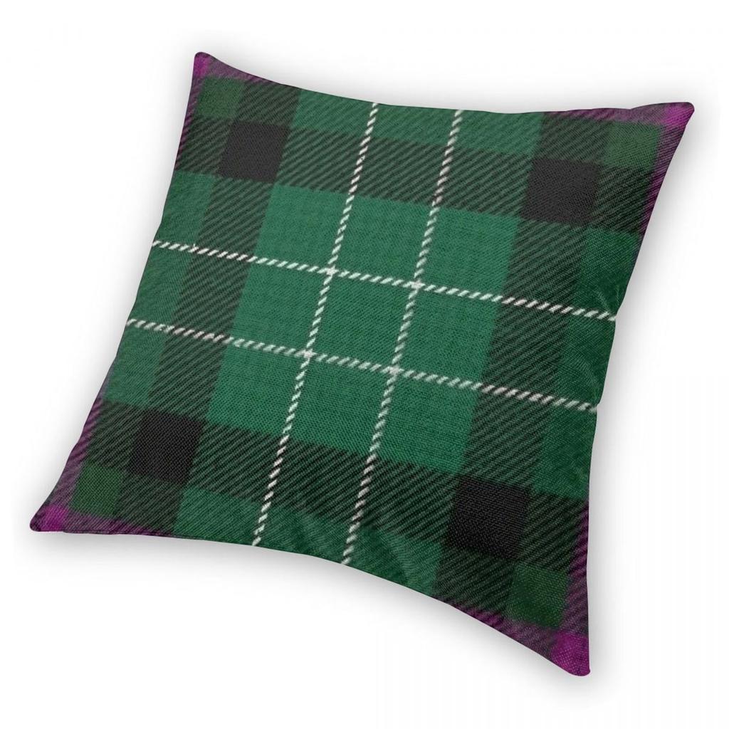 Hibernian Tartan Kissenbezug Polyester Leinen Samt Bedruckt Reißverschluss Dekokissenbezug Heimkissenbezug