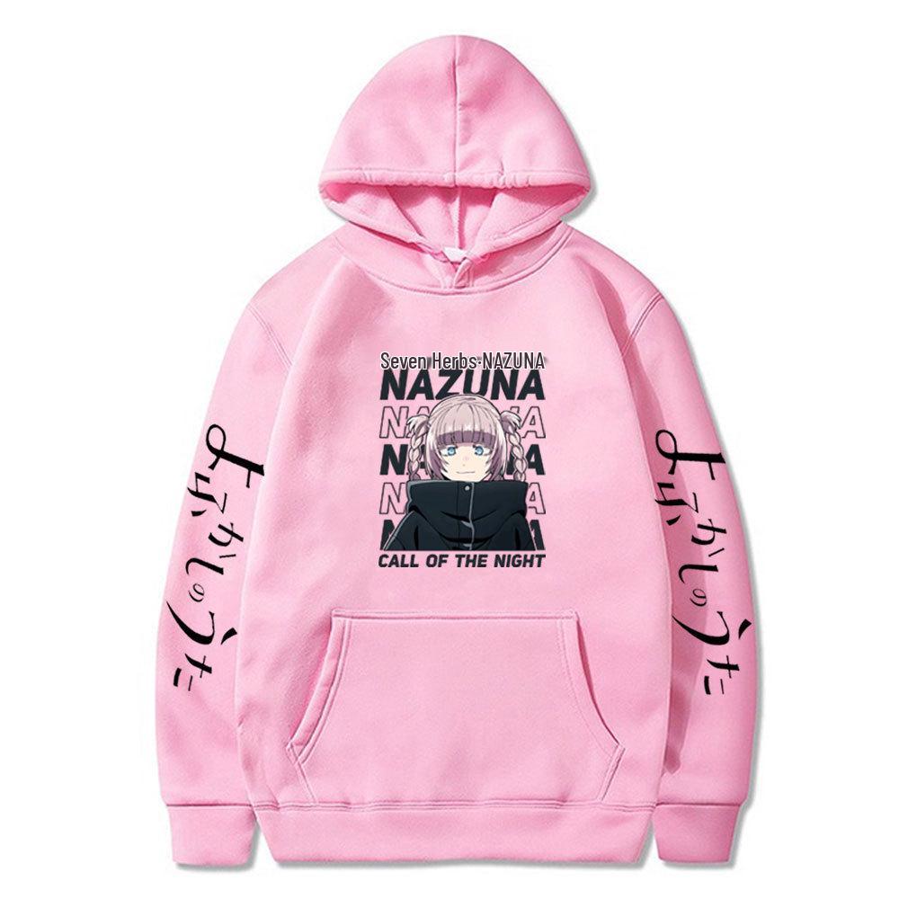 NAZUNA Cartoon-Print Plus Size Hoodie, Harajuku Streetwear Sportswear