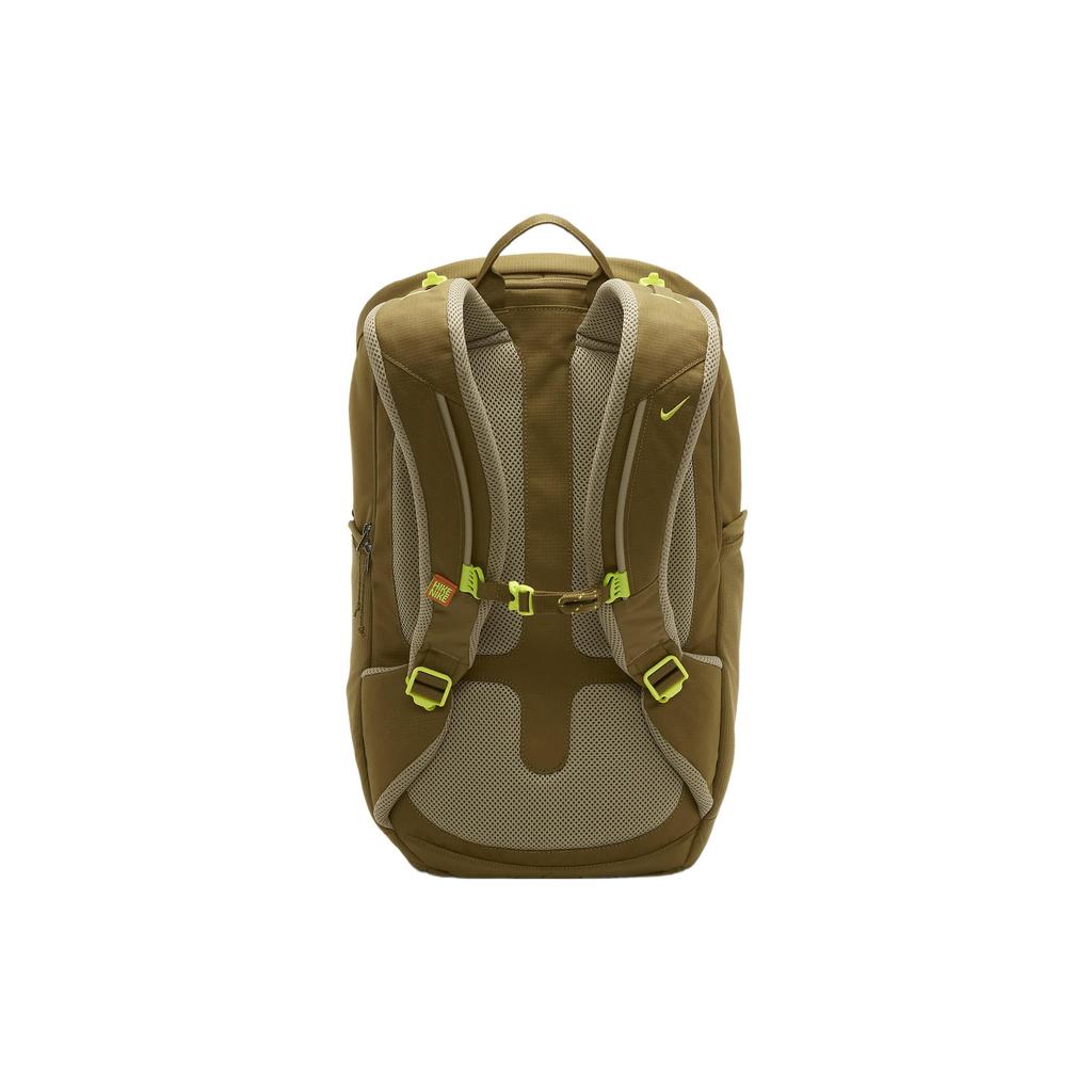 New Nike Fabric Backpack Unisex High Rise Cannon Olive Green/Olive Green/Atomic Green DJ9677-368