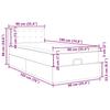 Ottoman Bed with Mattress & LEDs Dark Blue 90 X 190 Cm Velvet