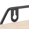 Wall Mounted No Punch Shelves Display Storage Rack Home Office Decoration(Black )