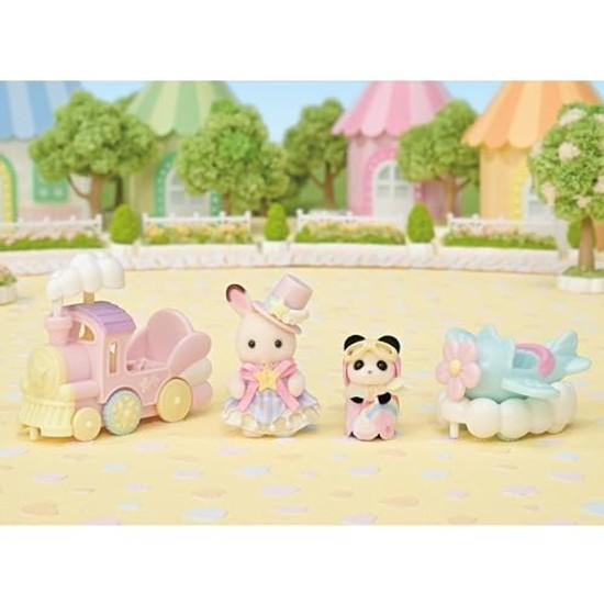 Sylvanian Families Amusement Park Ride Set - Train Airplane- C-79 ST Mark Certified Ages 3 Up Toy Dollhouse EPOCH