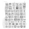 Christmas Cartoon Retro Stamp Cut Transparent Stickers for Journal Decoration DIY