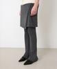 Daenkeudieo Layered Knit Wrap Set Pants - Charcoal