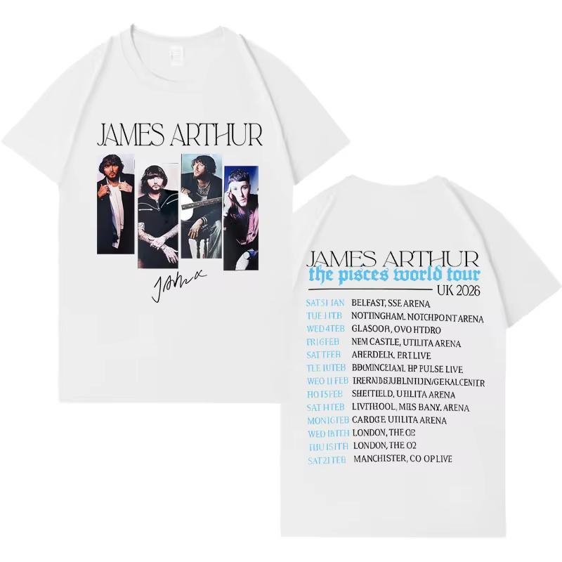 2026 Singer James Arthur Men Women T Shirt Fashion New Album Casual Hip Hop T-Shirts Hip Hop High Quality Cozy Short Sleeve Unisex Loose Tee Tops