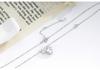 S925 Sterling Silver Zircon Bow Gourd Necklace for Women - Elegant, Versatile Clavicle Chain Pendant