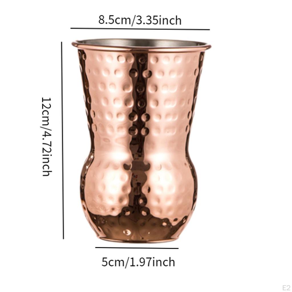 Stainless Steel Beer Mug Cocktail Stemless Moscow Mules Unbreakable