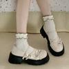 White French Retro Thick Heel Platform Small Leather Shoes 2025 New Summer Light Mouth Versatile Mary Jane Single Shoes