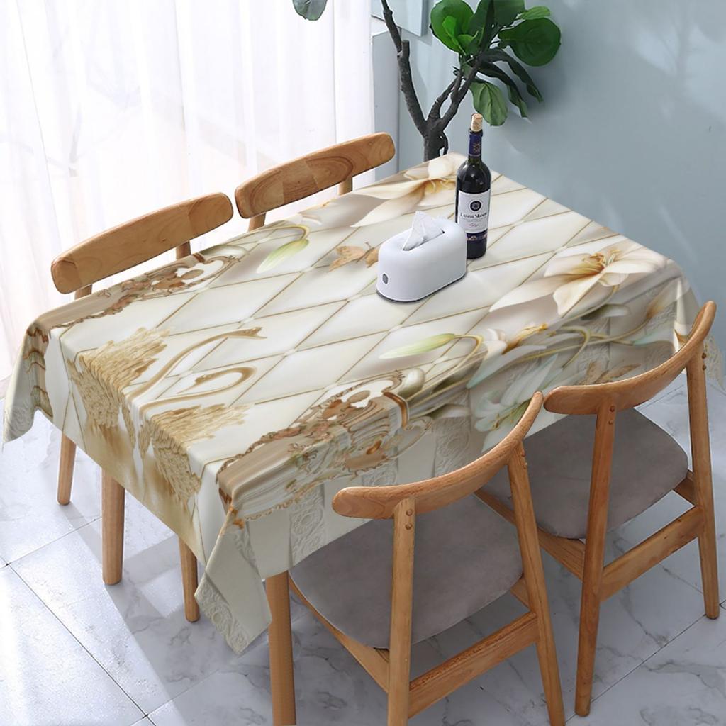 Custom Patterned Tablecloth Waterproof Oil-proof Tablecloth Family Wedding Office Decoration Tablecloth Exclusive Service
