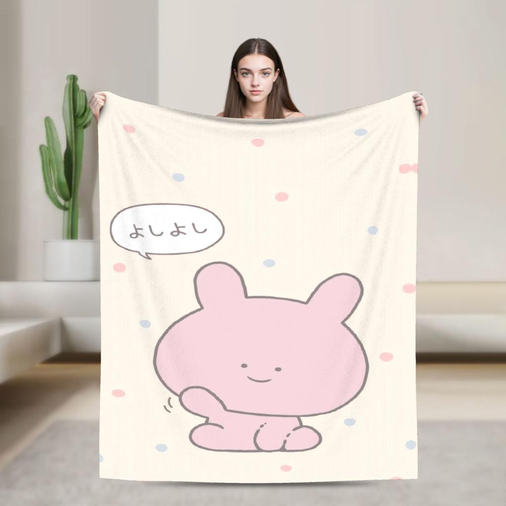 Warm Soft BlanketGirls Boys Camping A-Asamimichaan Throw Blanket  Flannel Bedspread For Home Decor Fluffy Sofa Bed Cover