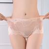 Breathable Lady Panties Sexy Lace Hollow-out Design Women Briefs for Sleeping
