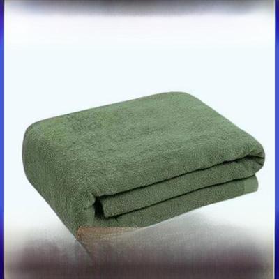 Couverture d'été entièrement en coton vert militaire pour dortoirs et canapés