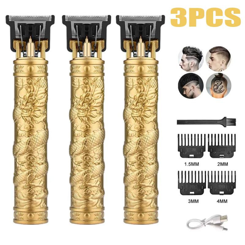 1-5PCS New T9 USB Charge Electric Hair Clipper Shaving Head Carving Electric Shaver Electric Pusher Hair Trimmer for Men Care