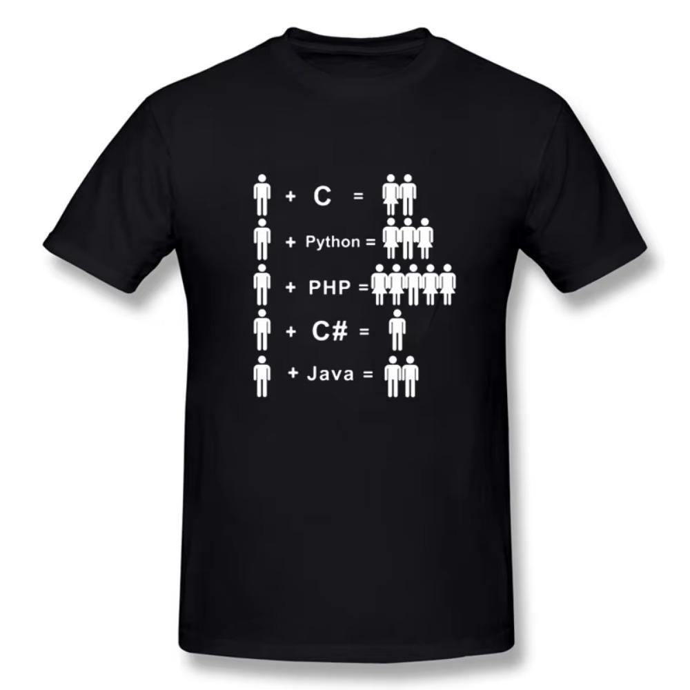 

Funny C Java Python Programmer Developer T Shirt Tops Mans Short Sleeve Men Computer Tshirt Boyfriend Casual Tshirt 4XL