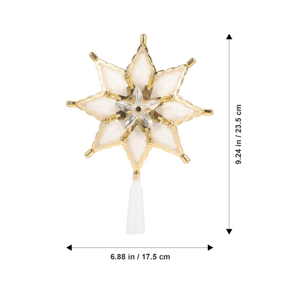 Christmas Tree Topper Lighted LED Decoration Lights Five-pointed Star Treetop Ornament