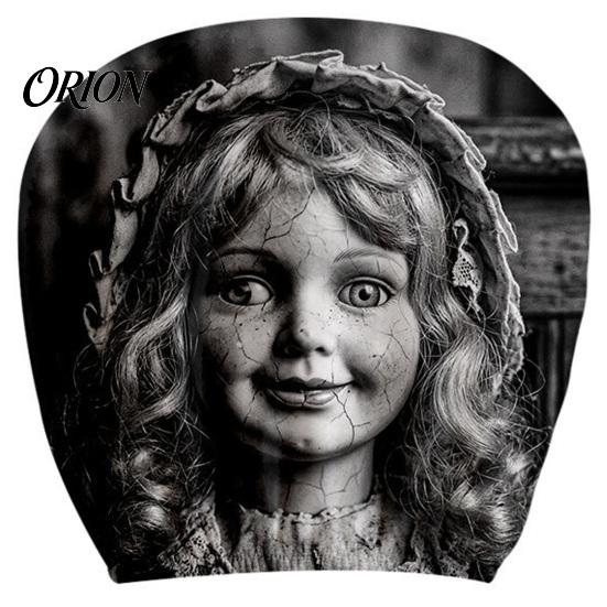 Universal Fit Auto Interior Decor Funny Car Headrest Covers, Ghost Skull Print Cartoon Seat Accessories Protector, Breathable Horror Covers