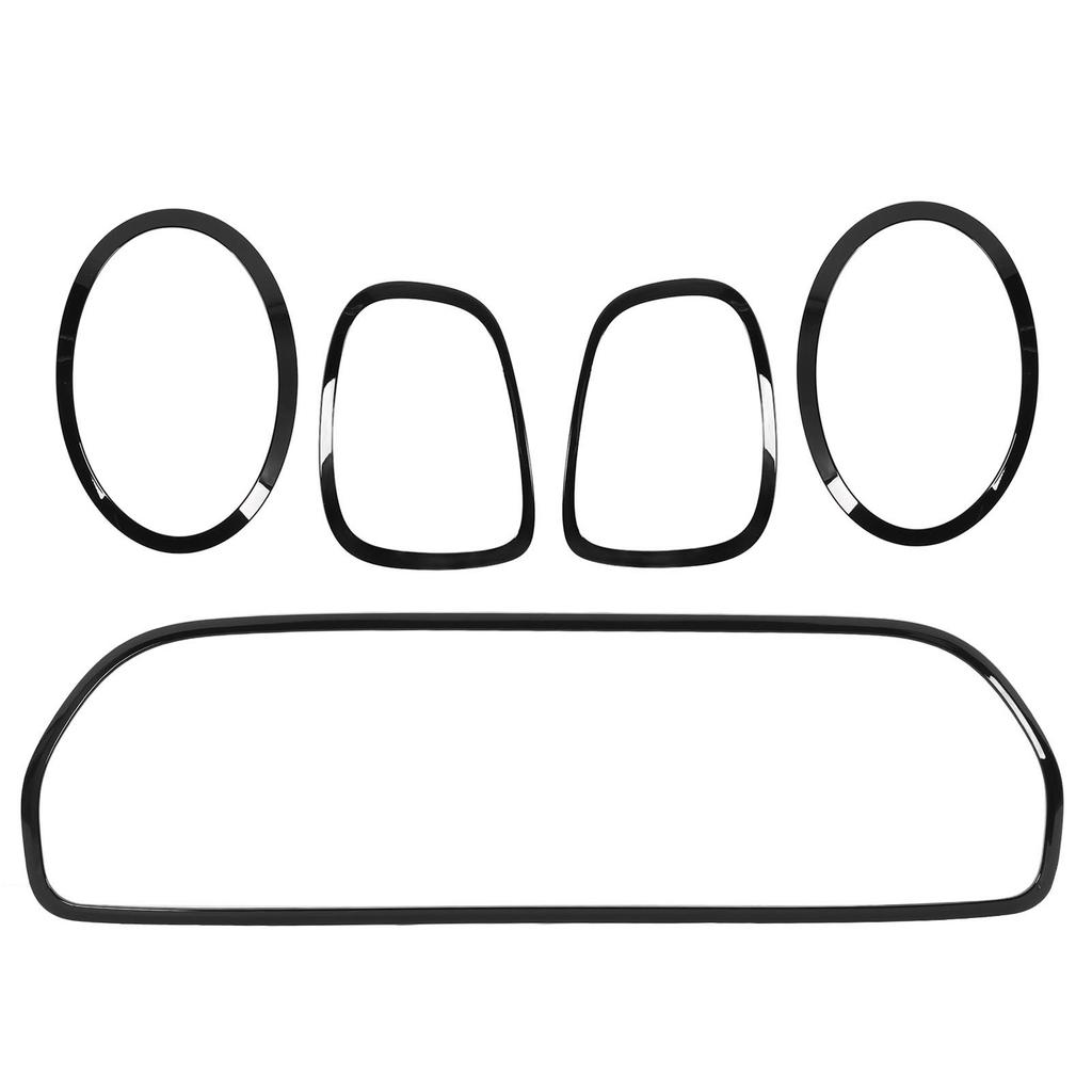 5pcs Gloss Black Headlight Taillight Grille Surround Cover Trims Kits 51119450552 Replacement for SE Standard F55 F56