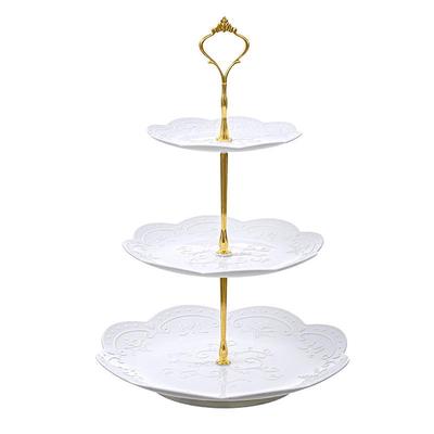 European Style 3-Tier Rotatable Dessert Fruit Stand