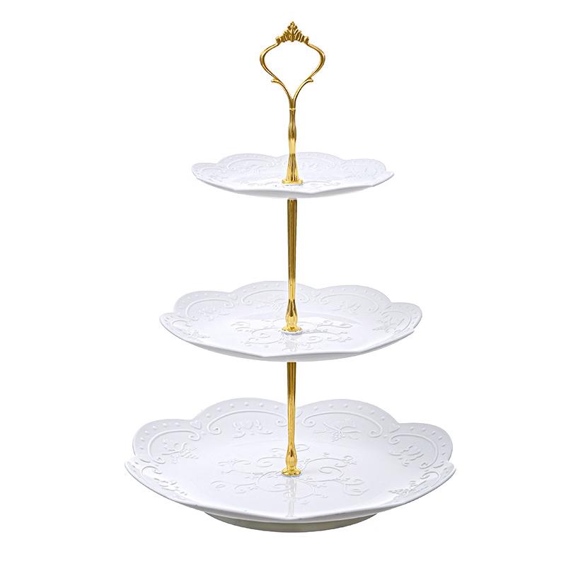 European Style 3-Tier Rotatable Dessert Fruit Stand