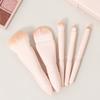 New 5 Window Mirror Case Portable Travel Makeup Brush Set with Mirror Soft Loose Powder Brush Eyeshadow Brush