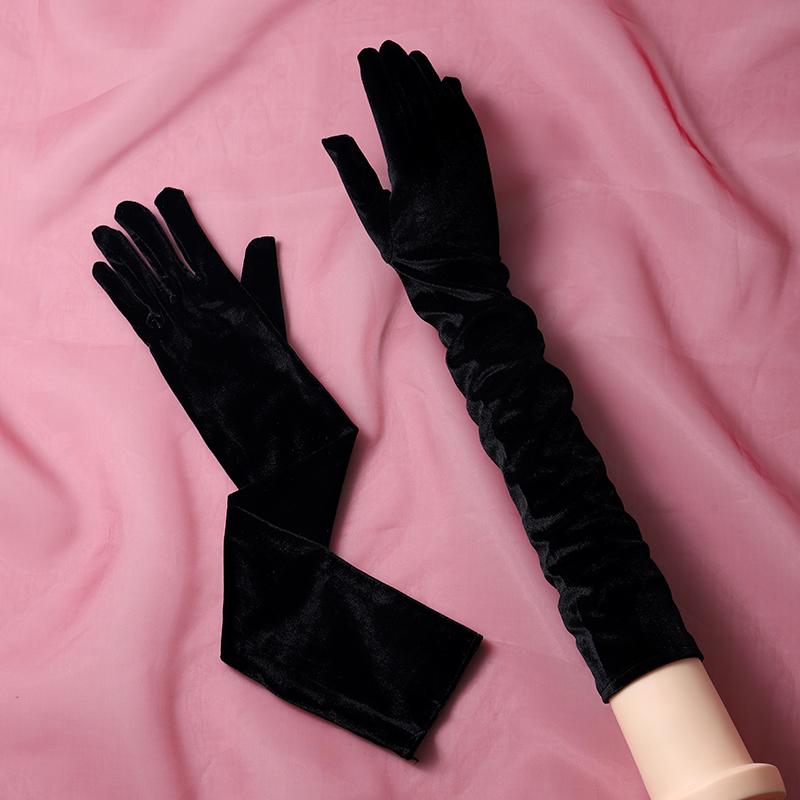 Nya superälvliknande vita spets tyll långa bröllopsfoto grossist handskar