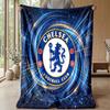 Chelsea FC Theme Blanket Soft Flannel Blanket Plush Throw Blanket Cozy Sofa Bed Blanket for Home Decor