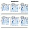 2 Pcs Elegant Blue & White Christmas Ball Sheer Curtains – Light Filtering for Living Room Bedroom Office Kitchen