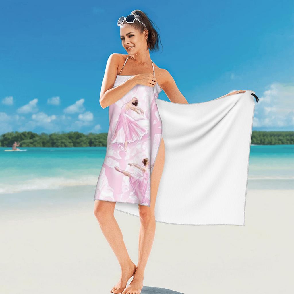 Ballet Dance Makes Me Free Ballerina Dancer Beach Towel Soft Microfiber Quick Dry Absorbent Quick Towels For Yoga