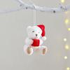 Plush Bear Pendant Christmas Tree Decorations Desktop Pendant Hanging Ornament For Indoor Outdoor Holiday Decorations