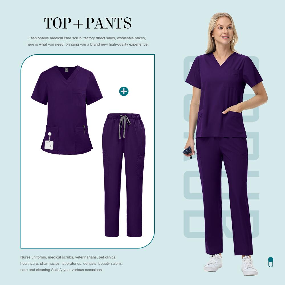 Hot Sale Soft Polyester Hospital Doctor Scrubs Nurses Accessories Nursing Articles Dental Scrub Pet Store Veterinary Uniform New