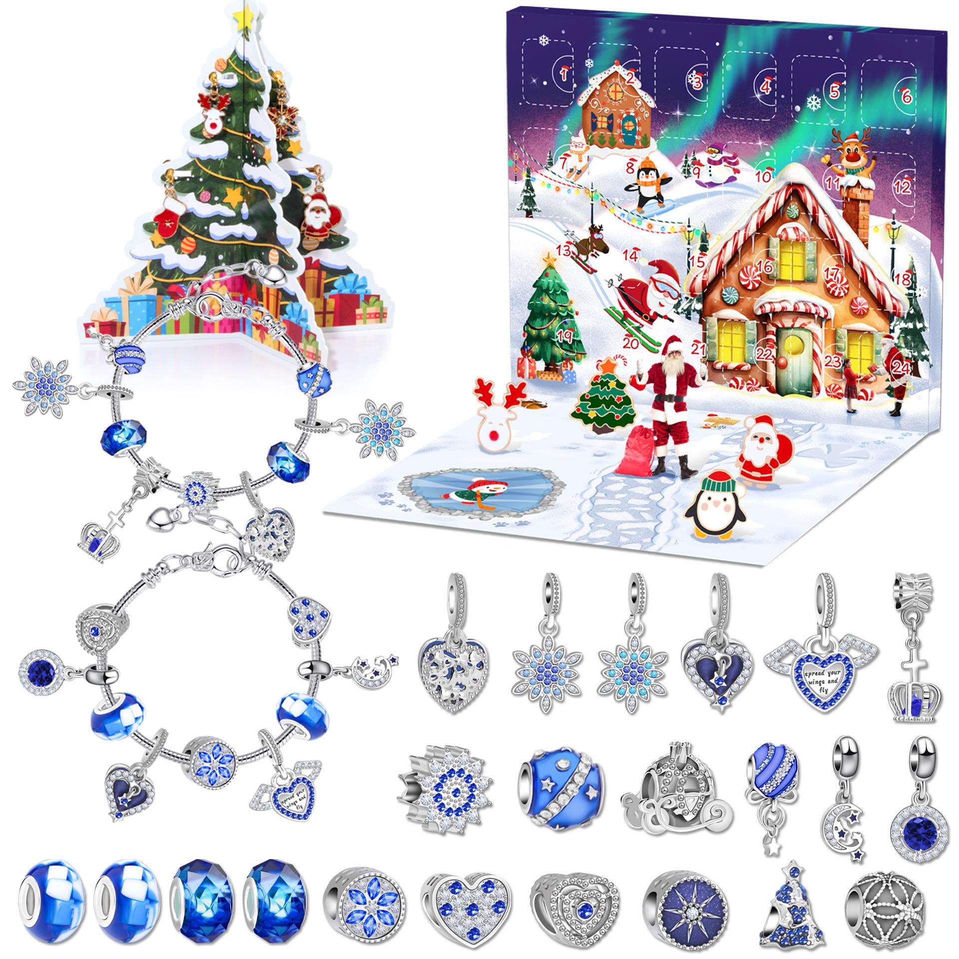 

Christmas Cartoon Kids DIY Crystal Bracelet Set - Cross-Over Gift Box for Girls