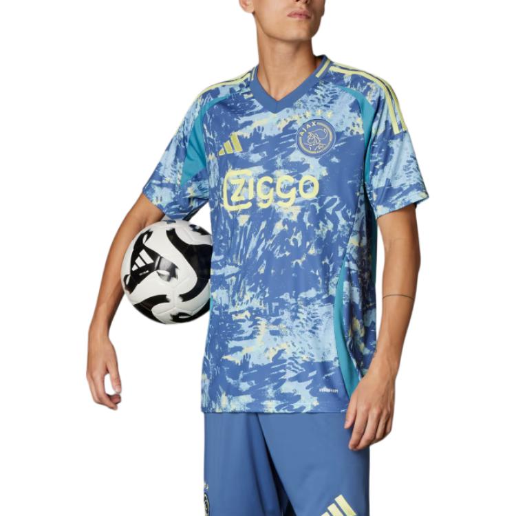 adidas Ajax Amsterdam 24/25 Away Jersey With Alphanumeric Print Men Tops Blue IT6162