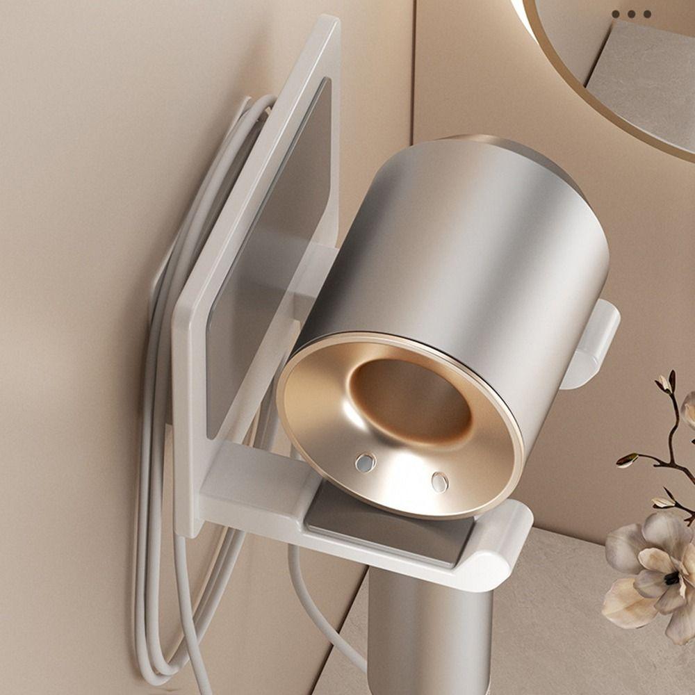 Punch-free Hair Dryer Holder Wall Mounted Hair Straightener Dryer Holder  for Home