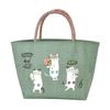 Kusguru Japan Nekomaruke Lunch Bag for Green Women, 258008,