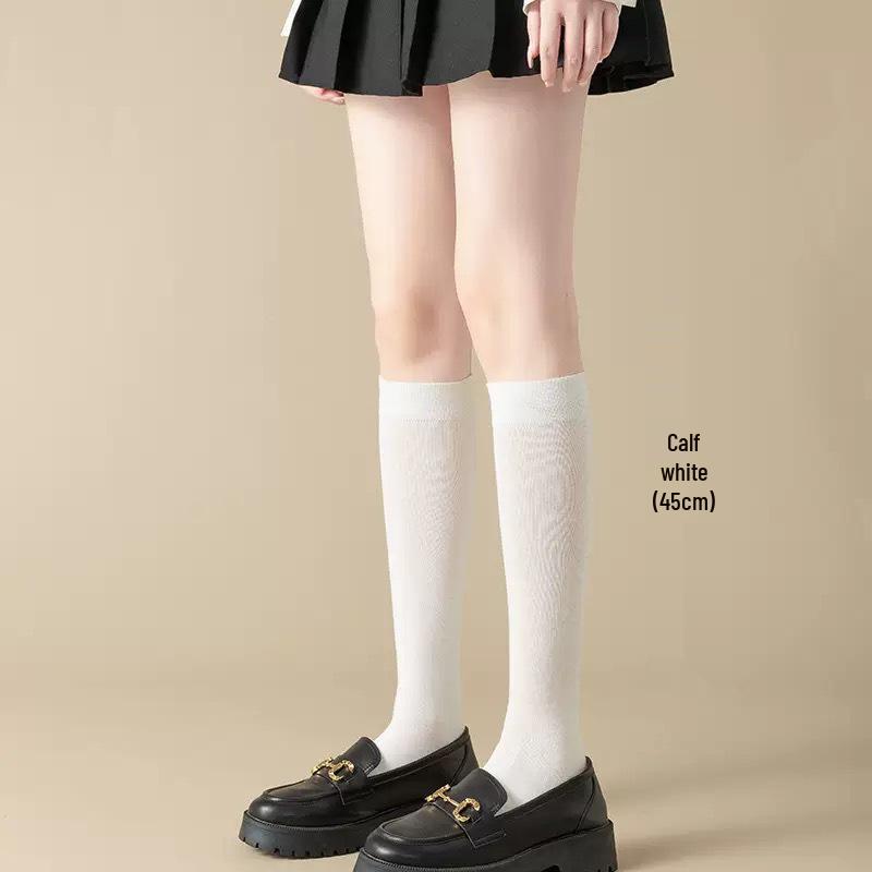 Women's Long Black Compression & Shaping Velvet Socks - Slimming & Breathable