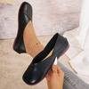Fashion Women's Slip On Leather Loafers Spring Autumn Ballet Shoes Ladies Casual Round Toe Cute Flats Nurse Shoes Sneakers Plus
