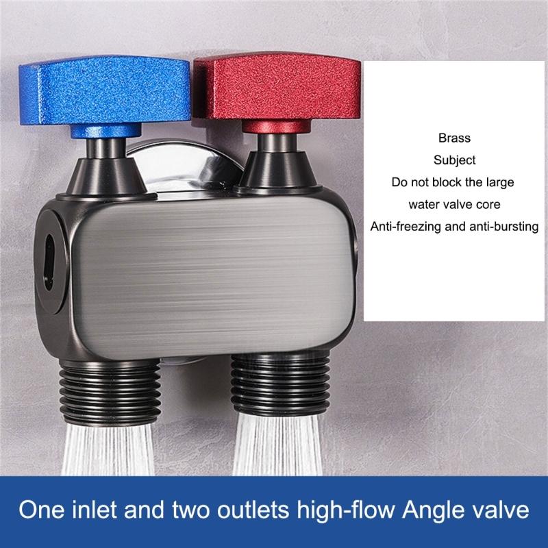 Manual Double Outlet Brass Sprayer for Bathroom Hygienes Pet Care and Laundry Threaded Valves with Leakproof Structure
