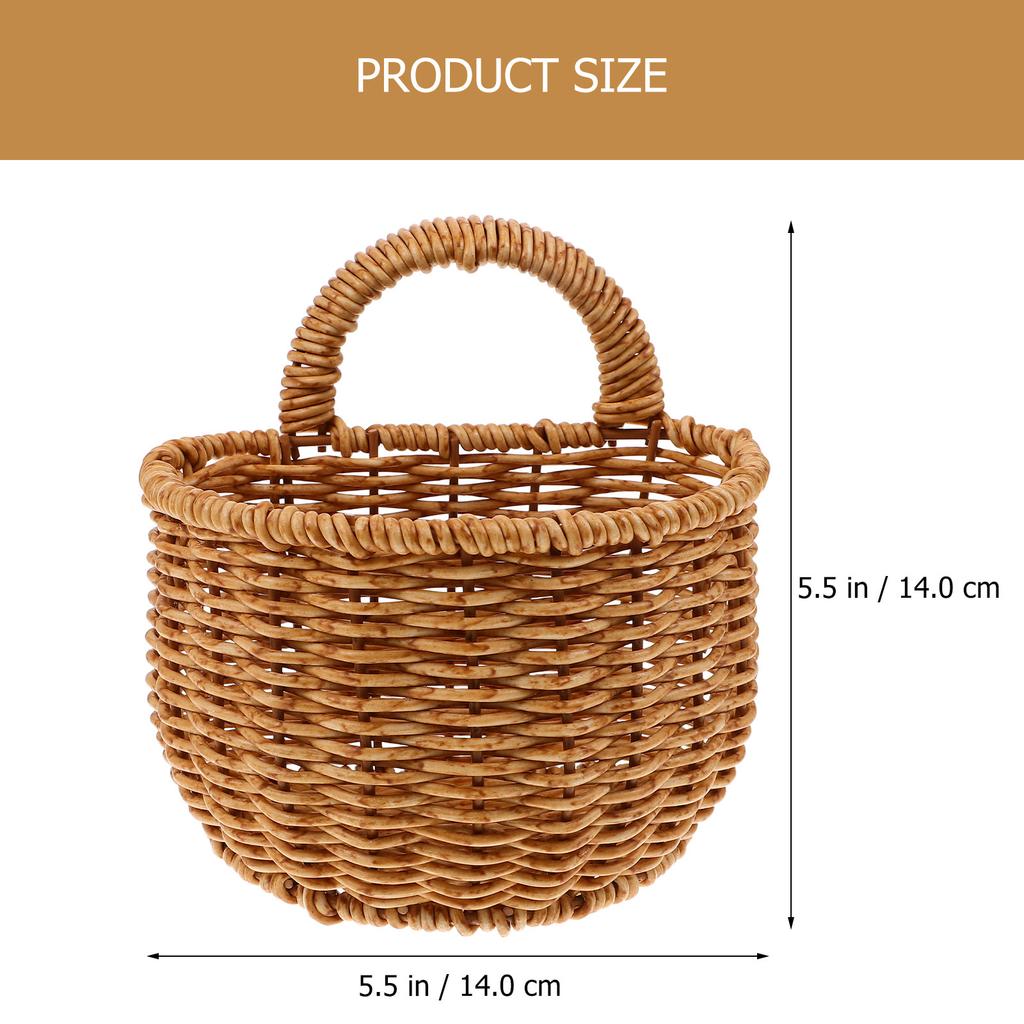 Plastic Woven Wall Storage Basket Modern Simple Fruit Basket for Home Restaurant Picnic Kitchen Storage Organizer