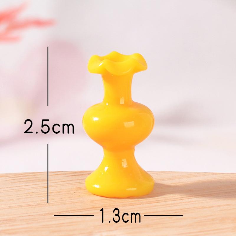 8Pcs Mini Colorful Vase Bottles/Pots Handmade Dollhouse Miniatures Vase Doll House Decora Kitchen Ornament DIY Accessories