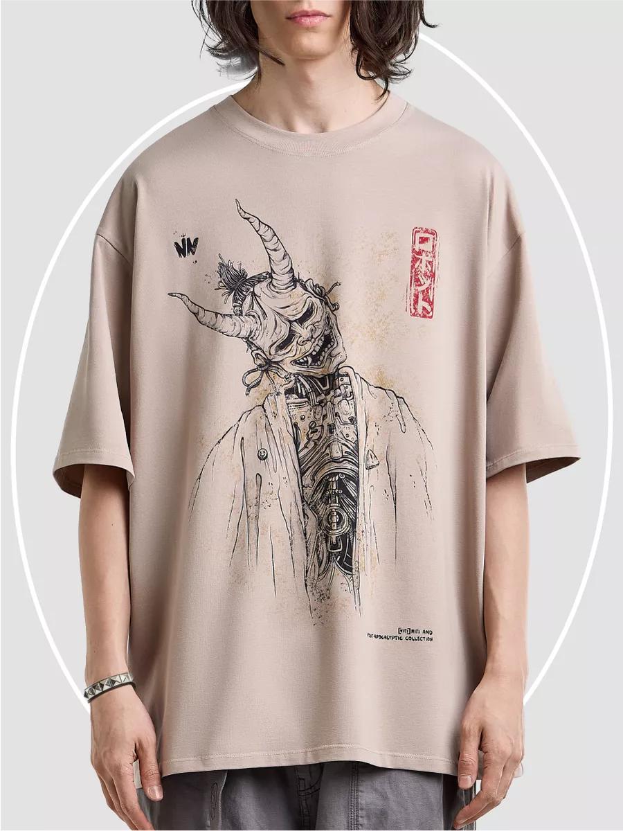 Oversized T-shirt Post-apocalyptic print S