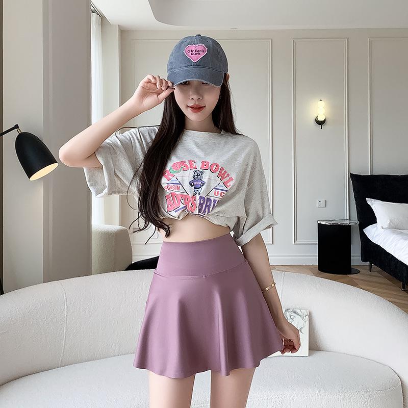 Women's Summer Slimming Skort - Tummy Control, Butt Lift, Anti-Exposure Sports Skirt for Badminton & Yoga