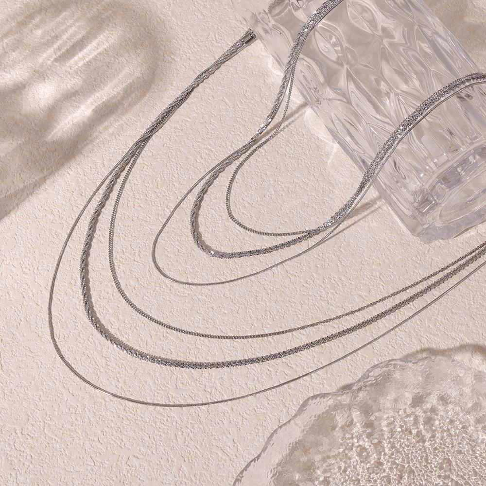 Europäisch-Amerikanische Kubanische Titan Mehrlagige Halskette: Hip-Hop Stil Choker für Frauen