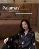 Women's Ice Silk Pajamas Set - Long Sleeve, Lightweight, Little Dog Print, High-End Feel for Spring and Autumn Home Wear.