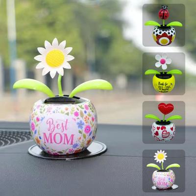Car Ornament Auto Swinging Solar Energy Vivid Multiple Styles Fidget Toy Interior Decoration Colorful
